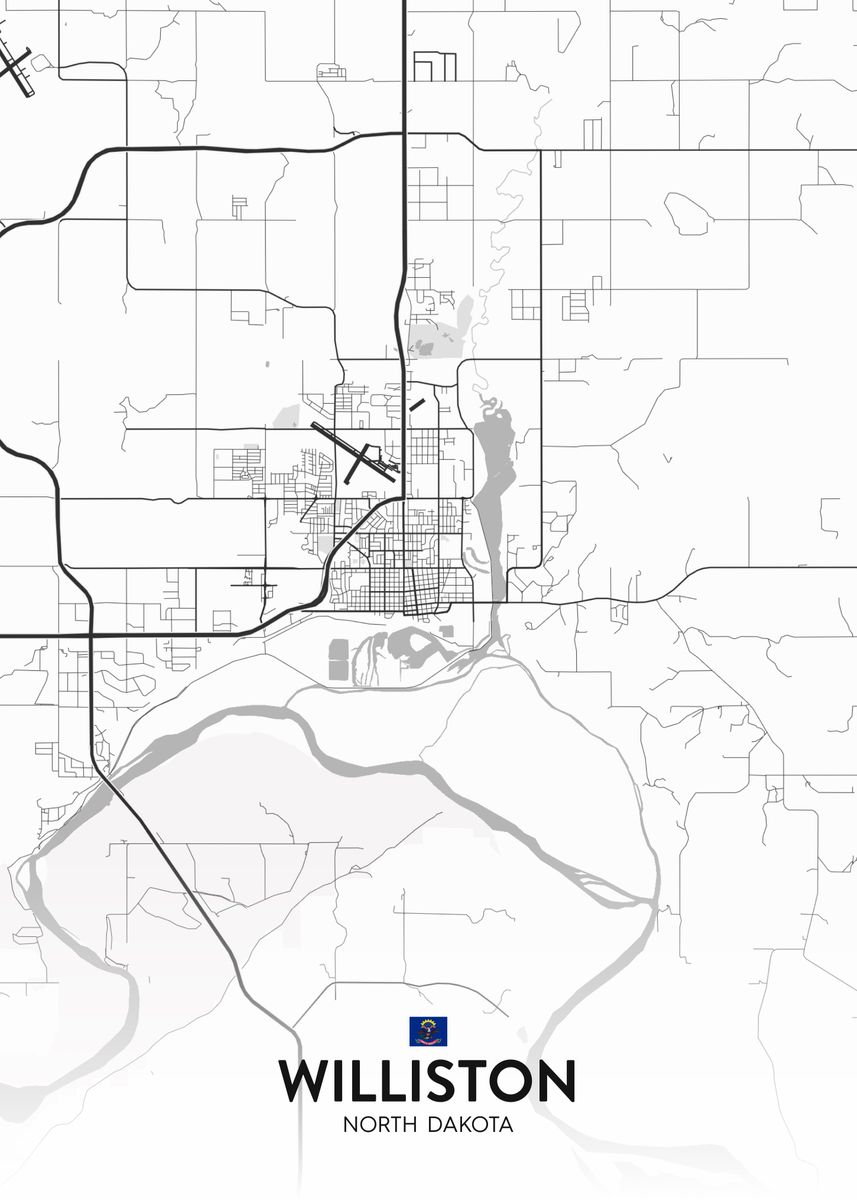 'Williston ND' Poster by IMR Designs Displate