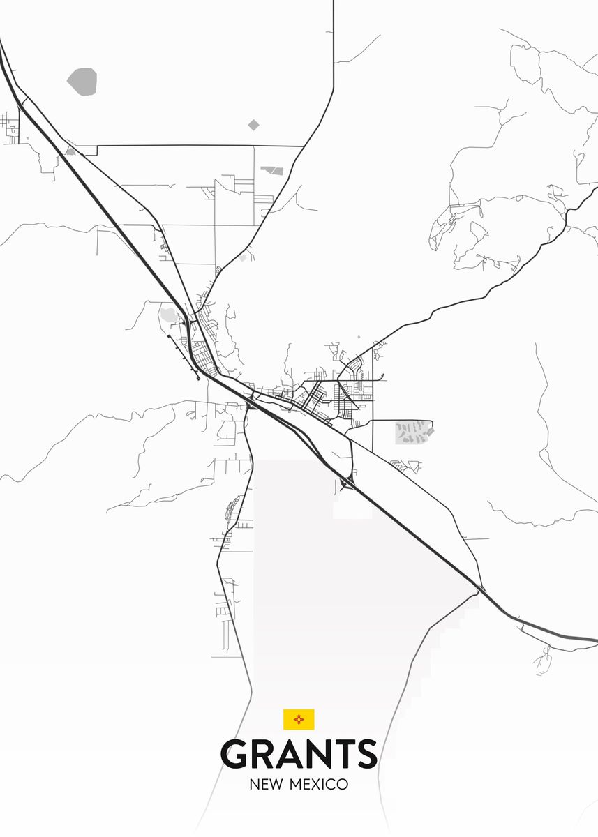 'Grants NM' Poster, picture, metal print, paint by IMR Designs Displate