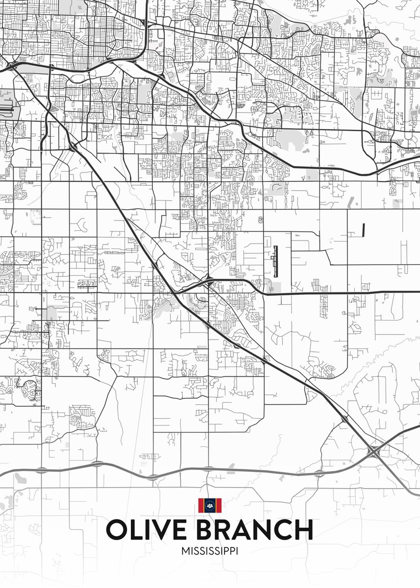 'Olive Branch MS' Poster by IMR Designs Displate