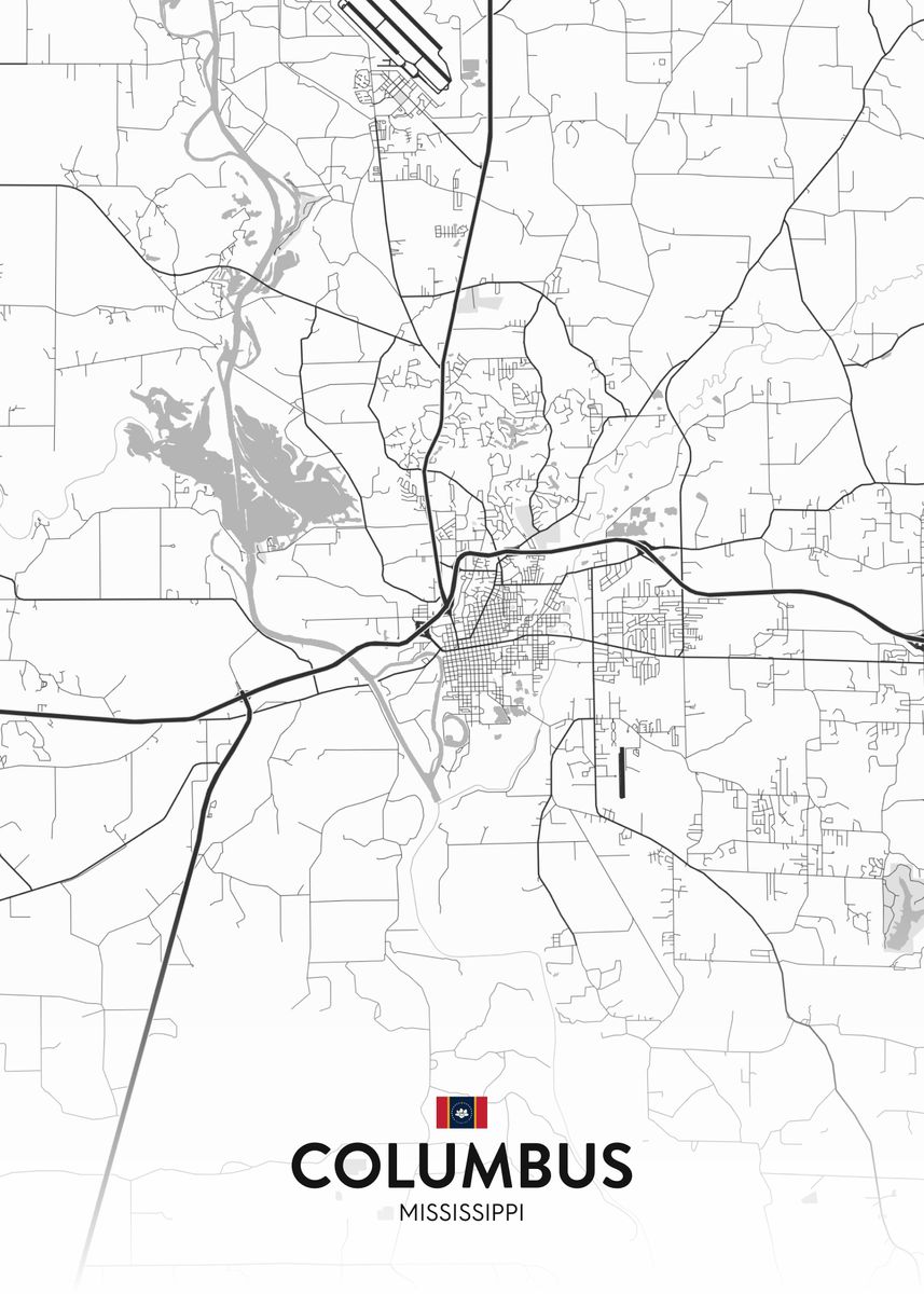 'Columbus MS' Poster by IMR Designs Displate