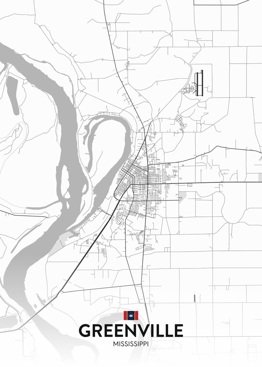 'Greenville MS' Poster, picture, metal print, paint by IMR Designs