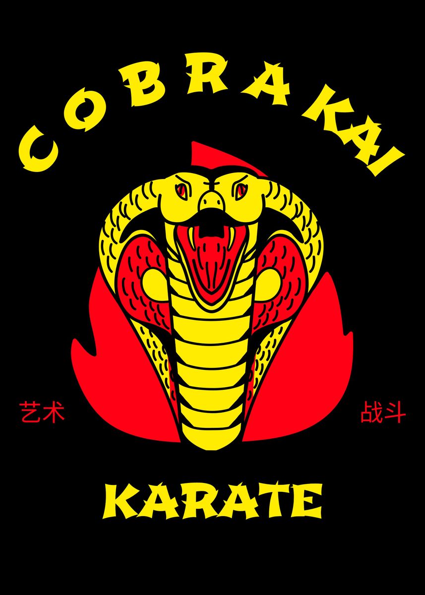 'cobra Kai Snake Karate ' Poster, Picture, Metal Print, Paint By Max 