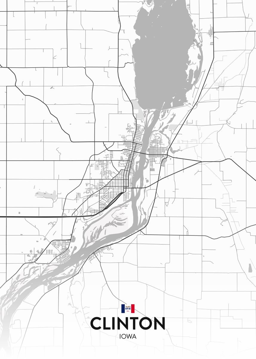 'Clinton IA' Poster by IMR Designs Displate