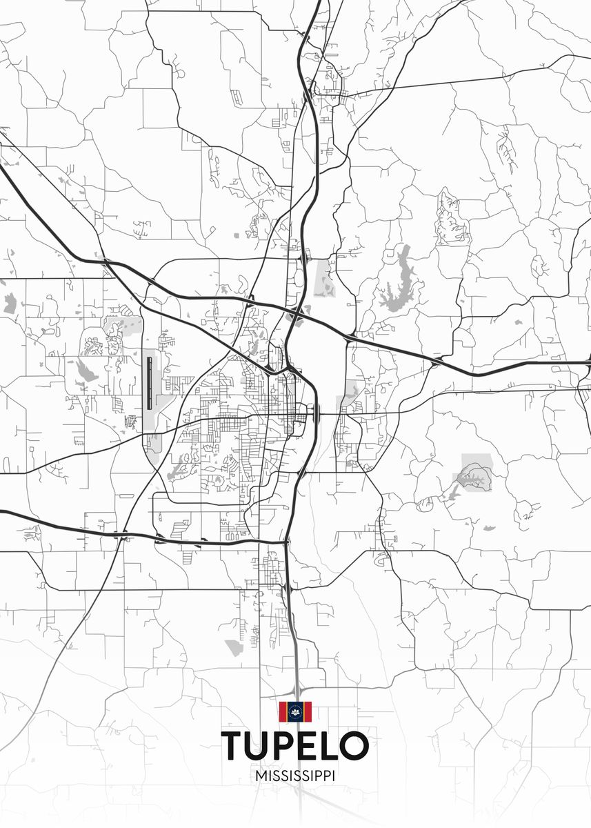 'Tupelo MS' Poster by IMR Designs Displate