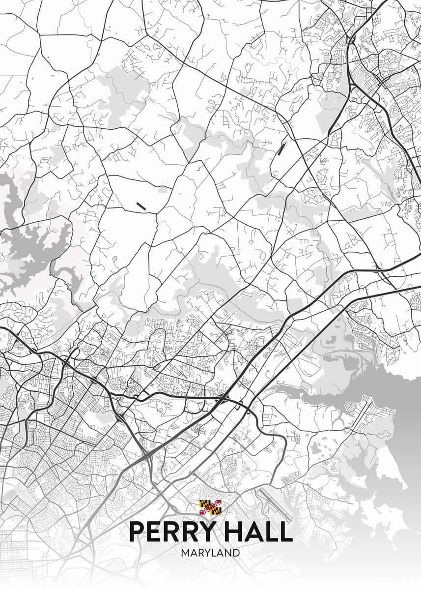 'Perry Hall MD' Poster, picture, metal print, paint by IMR Designs Displate