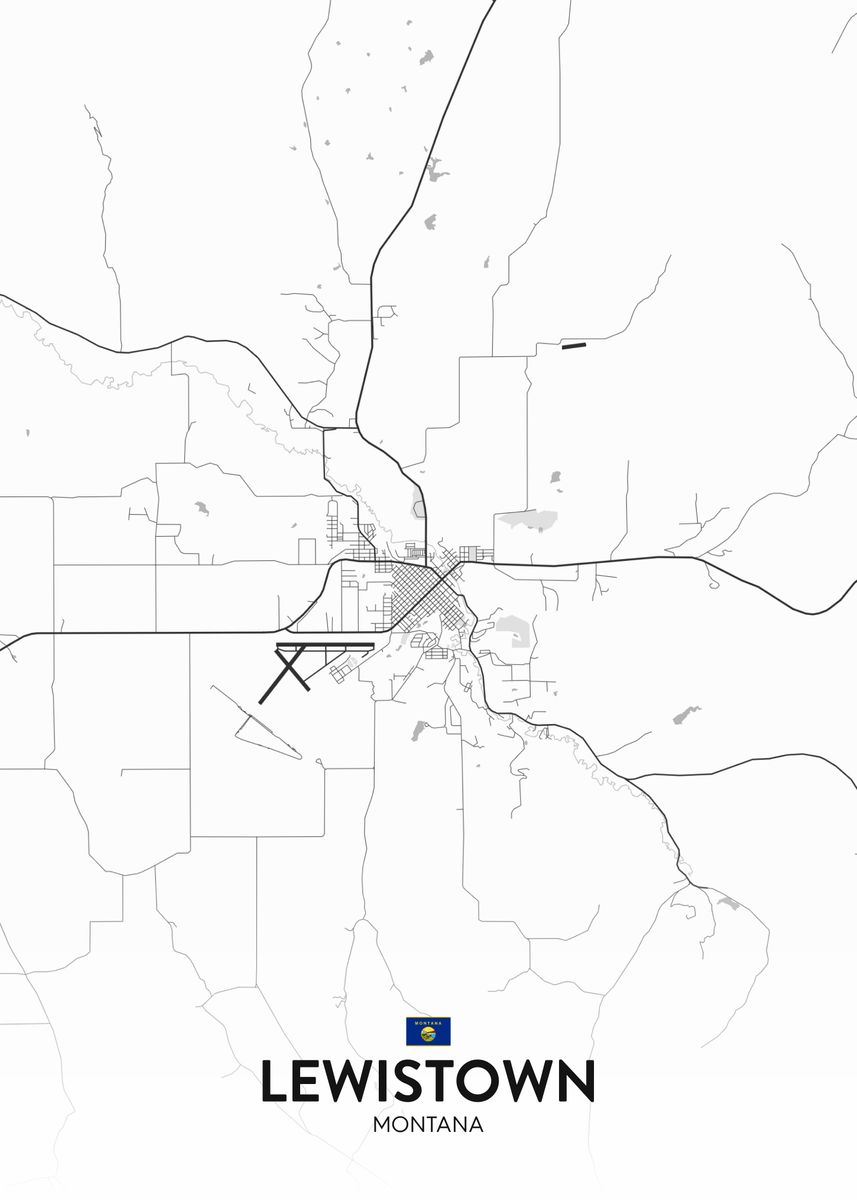 'Lewistown MT' Poster by IMR Designs Displate