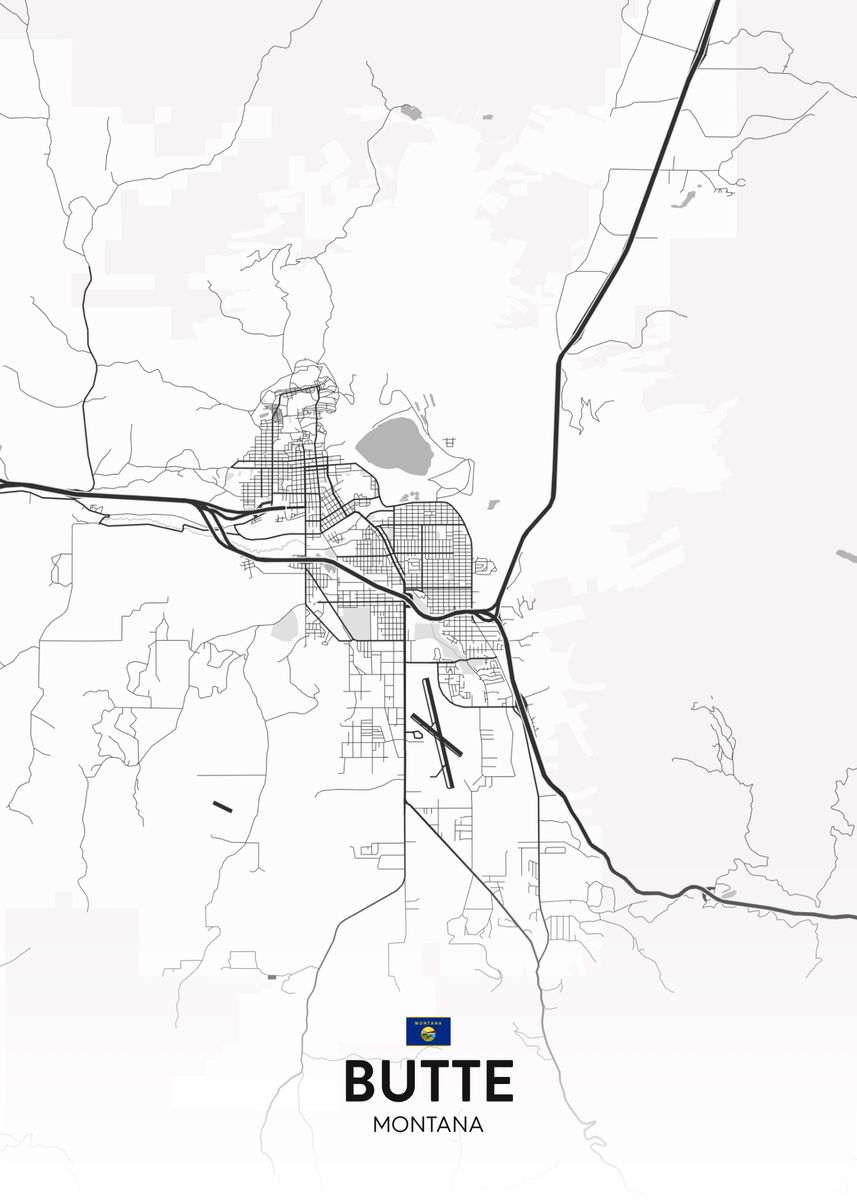 'Butte MT' Poster by IMR Designs Displate