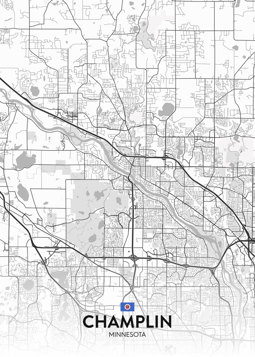 'Champlin MN' Poster by IMR Designs Displate