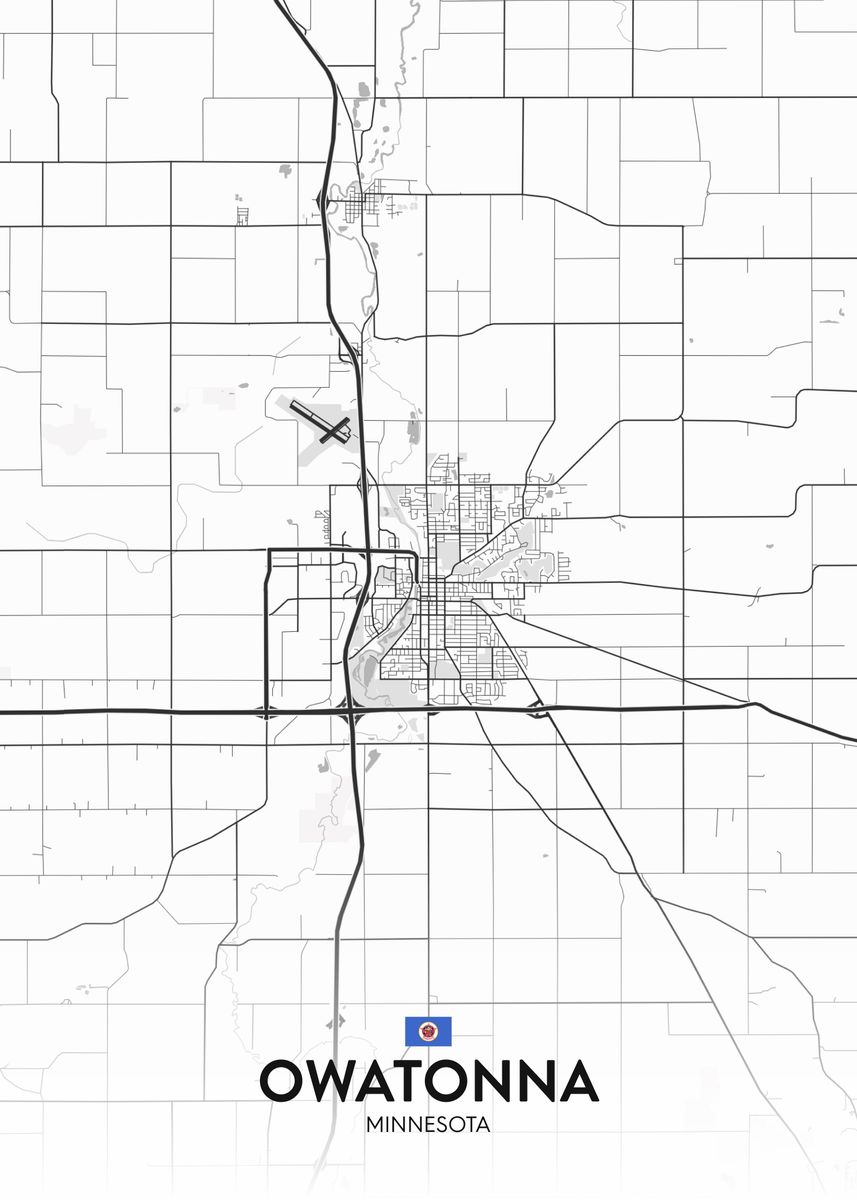 'Owatonna MN' Poster by IMR Designs Displate