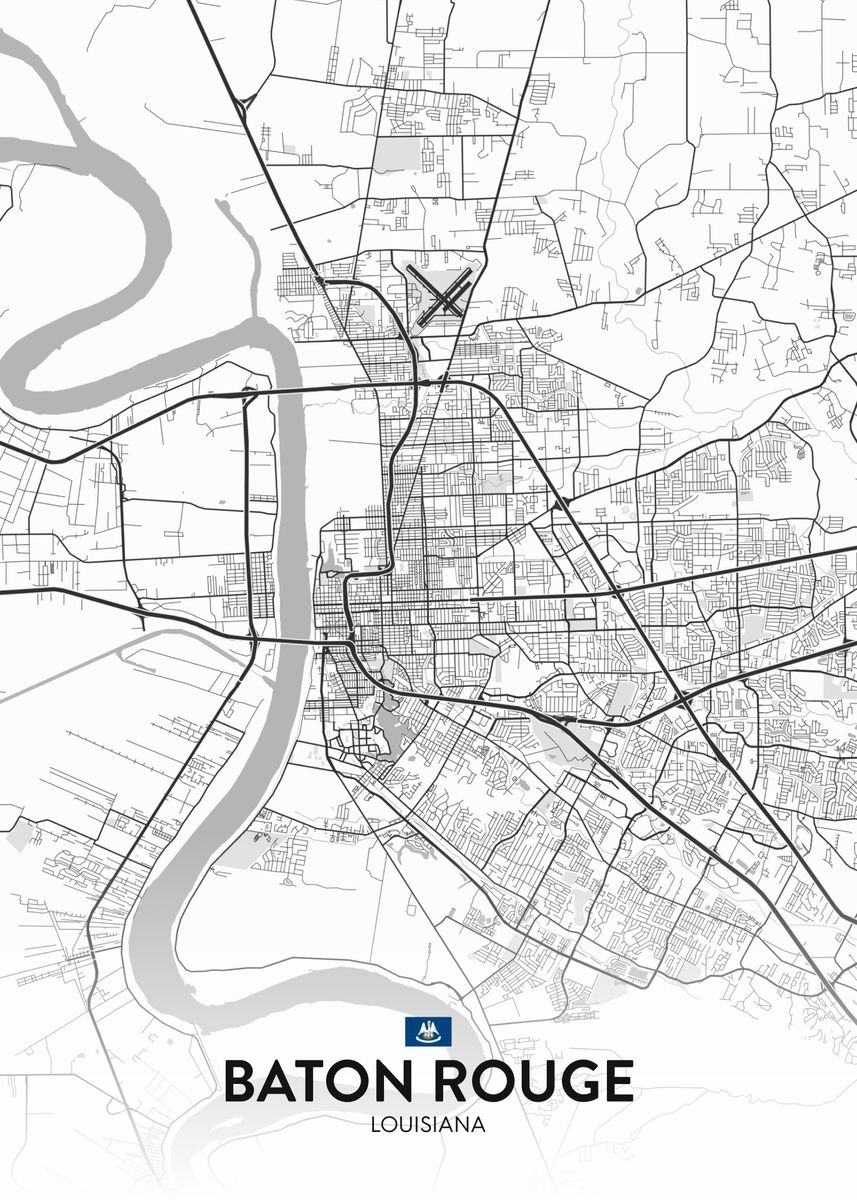 'Baton Rouge LA' Poster, picture, metal print, paint by IMR Designs ...