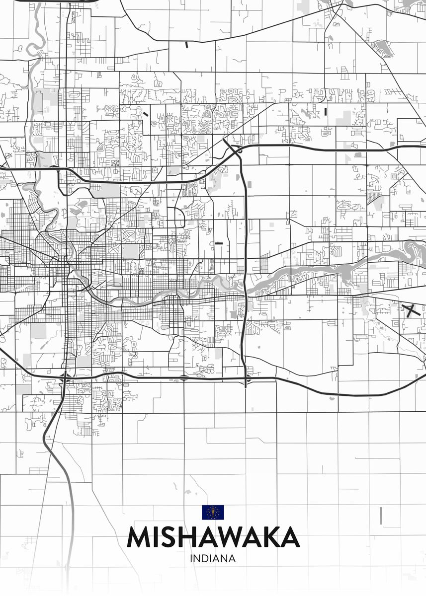 'Mishawaka IN' Poster by IMR Designs Displate