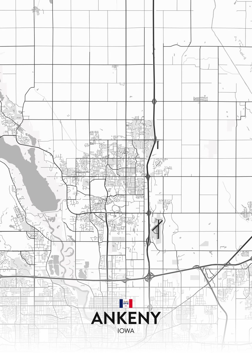 'Ankeny IA' Poster, picture, metal print, paint by IMR Designs Displate