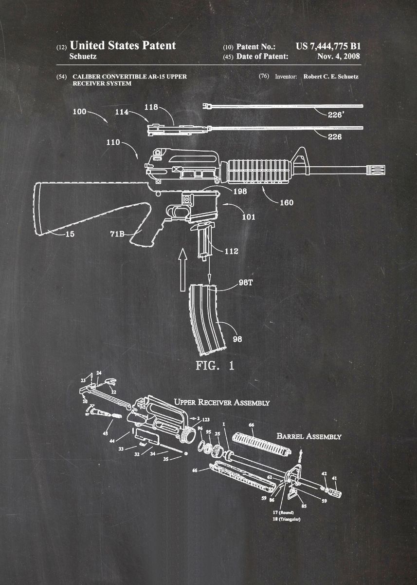 '6 AR15 Rifle Caliber Con' Poster, picture, metal print, paint by Jana ...