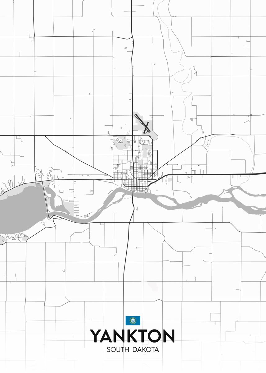 'Yankton SD' Poster by IMR Designs Displate