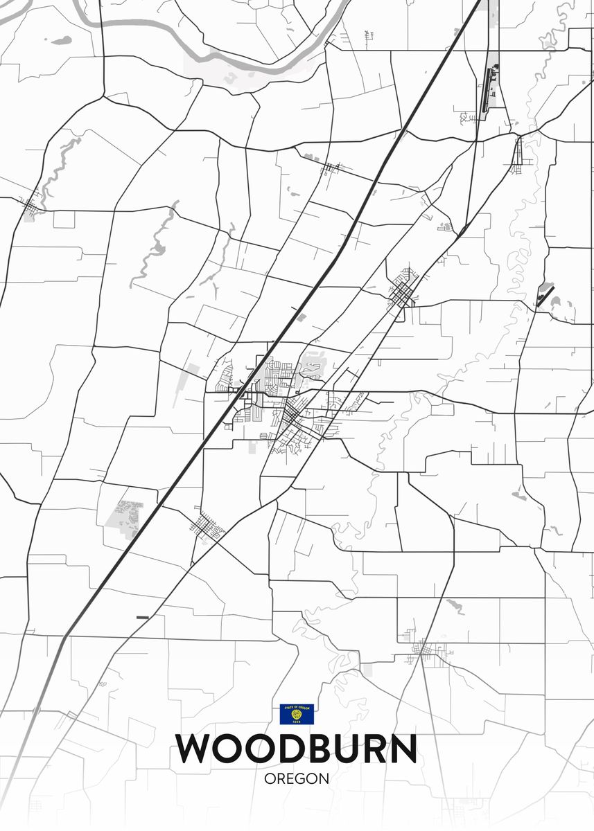 'Woodburn OR' Poster by IMR Designs Displate