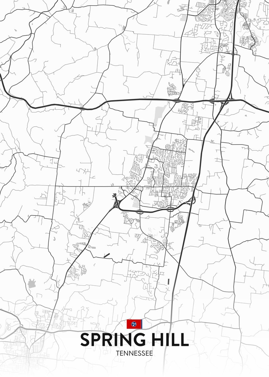 'Spring Hill TN' Poster by IMR Designs Displate