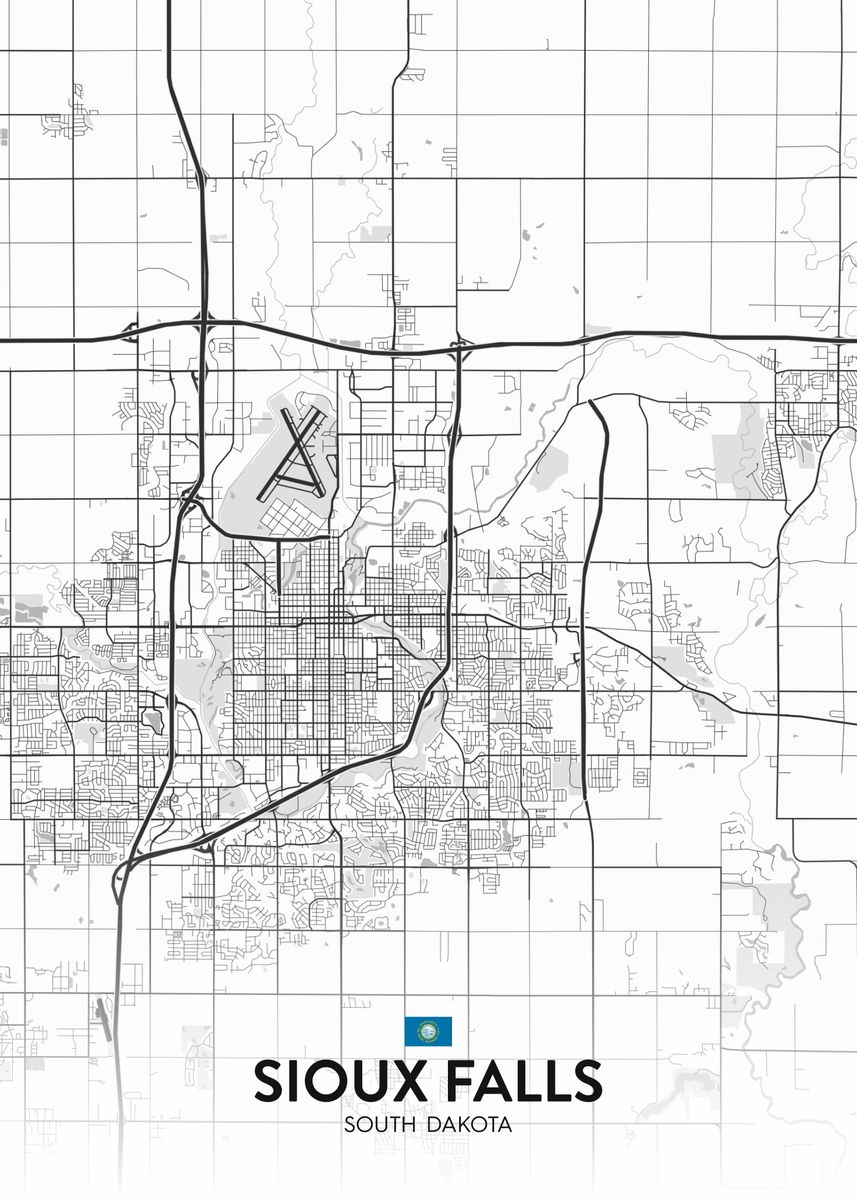 'Sioux Falls SD' Poster by IMR Designs Displate