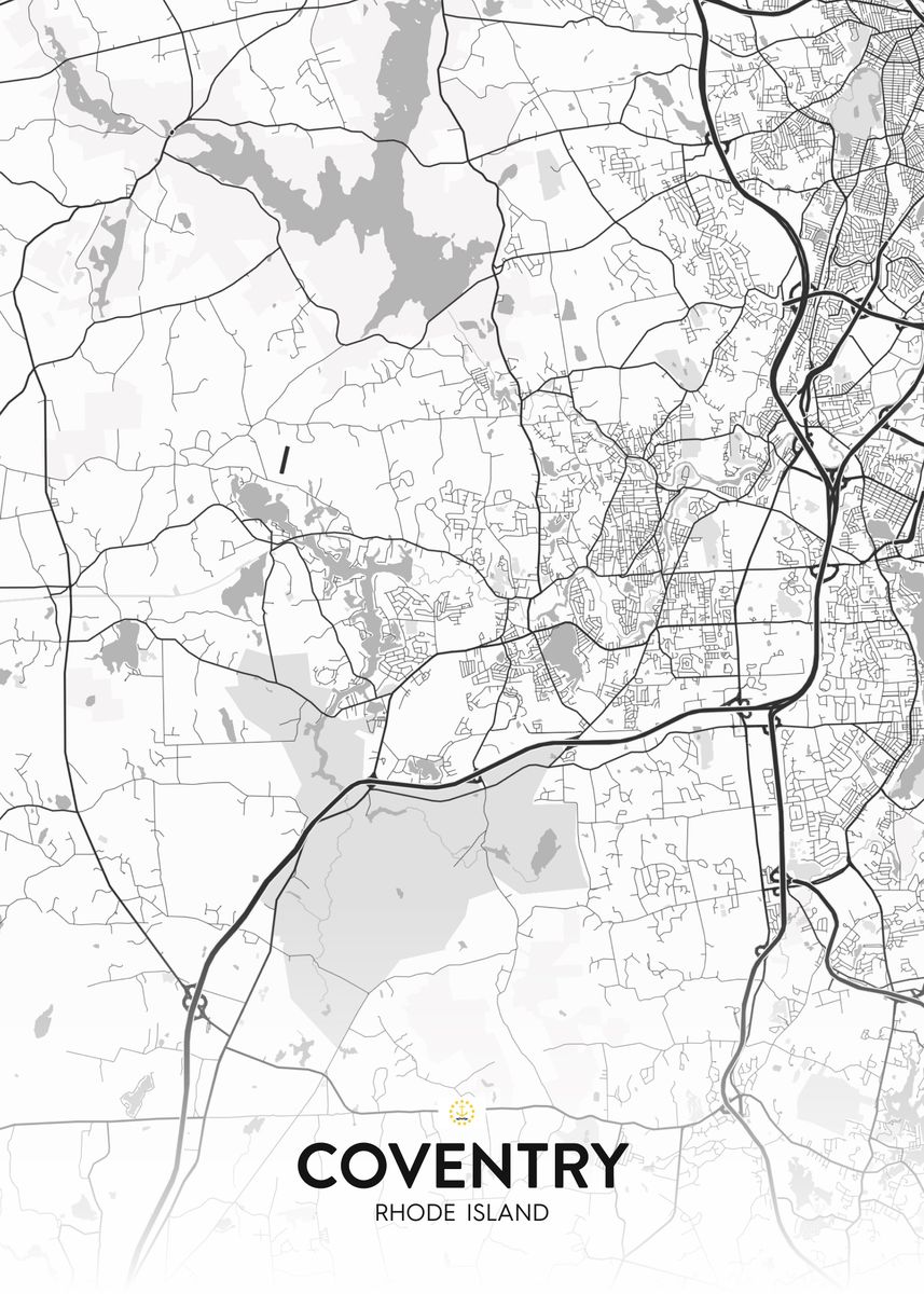 'Coventry RI' Poster, picture, metal print, paint by IMR Designs Displate