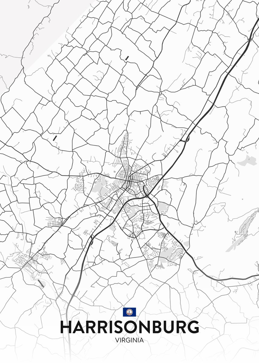 'Harrisonburg VA' Poster by IMR Designs Displate
