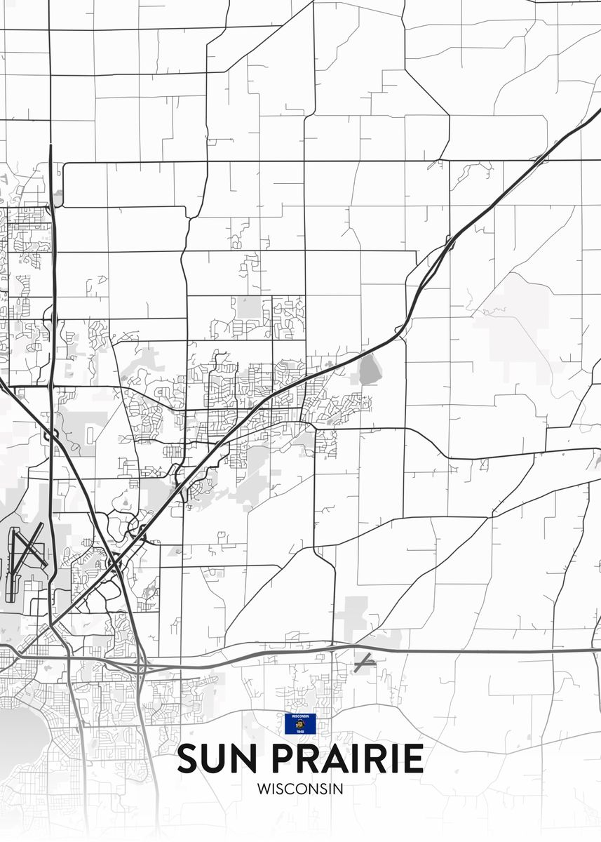 'Sun Prairie WI' Poster by IMR Designs Displate