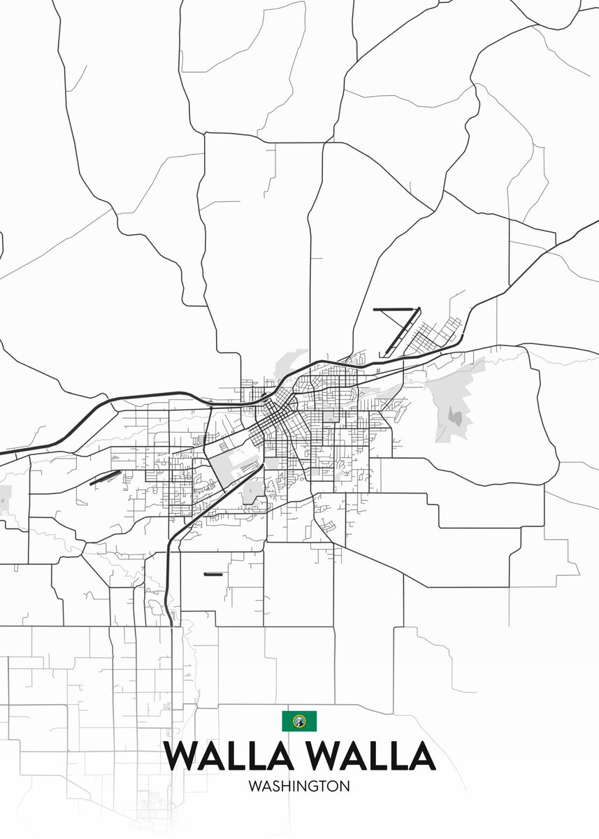 'Walla Walla WA' Poster by IMR Designs Displate