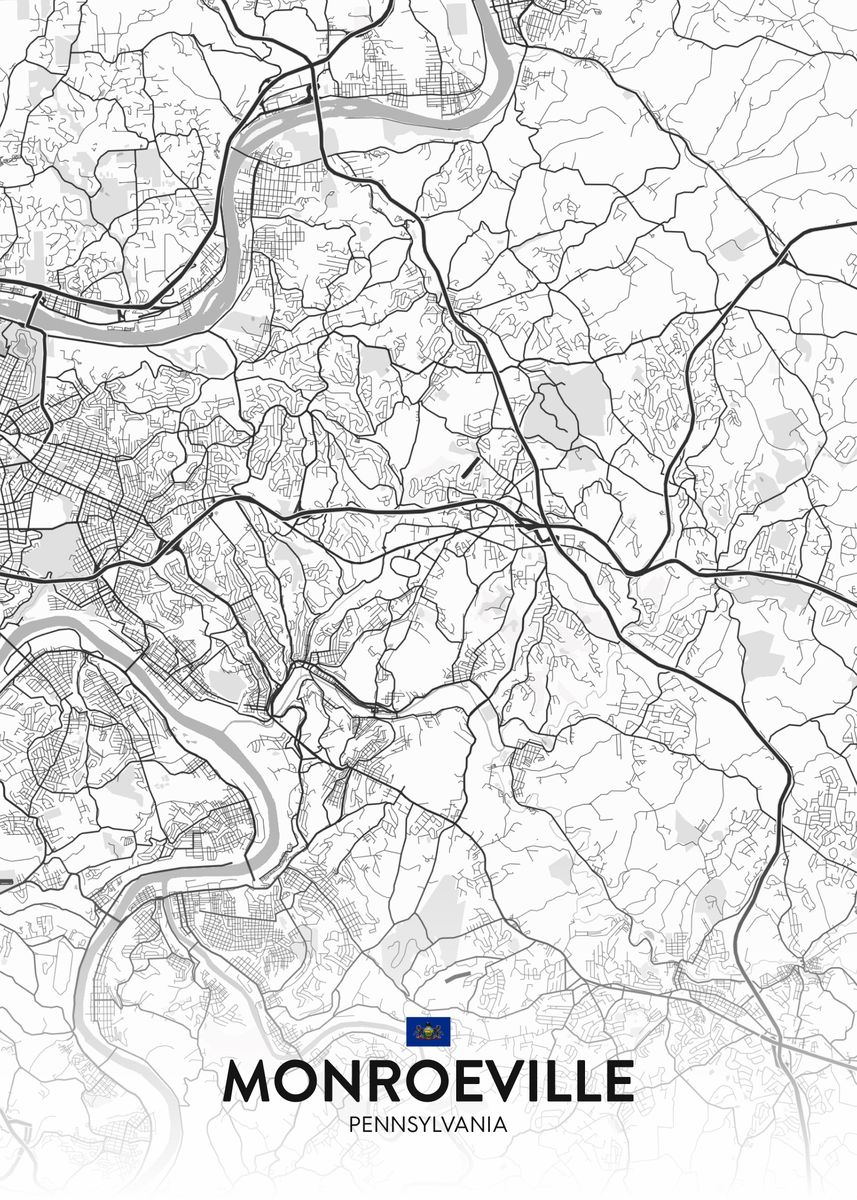 Map Of Monroeville Pa Monroeville Pa' Poster By Imr Designs | Displate