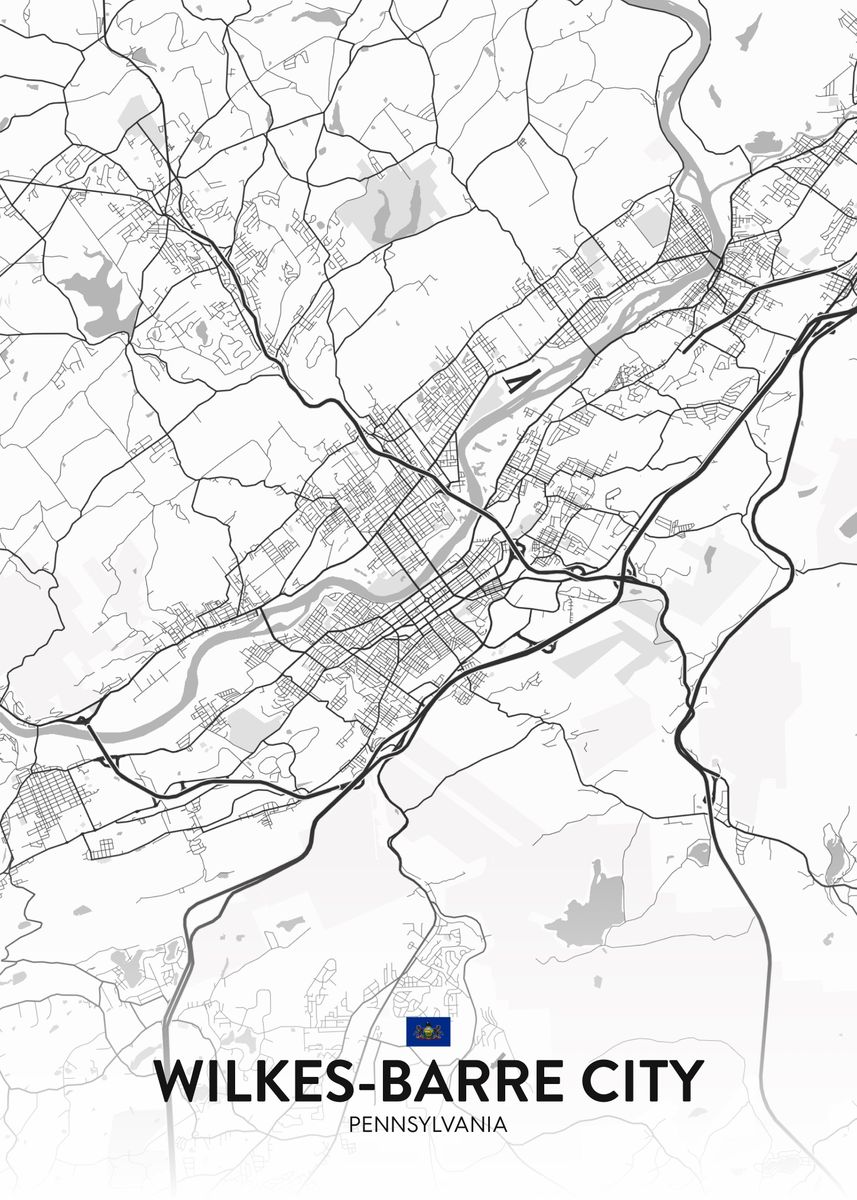 'Wilkes Barre City PA' Poster by IMR Designs Displate