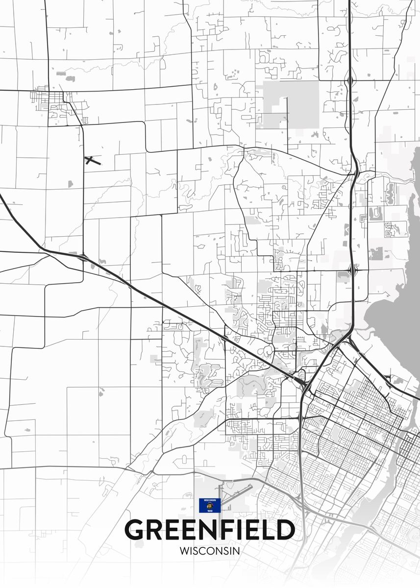 'Greenfield WI' Poster by IMR Designs Displate