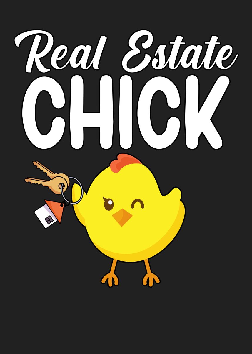 'Real estate chick' Poster, picture, metal print, paint by maxdesign