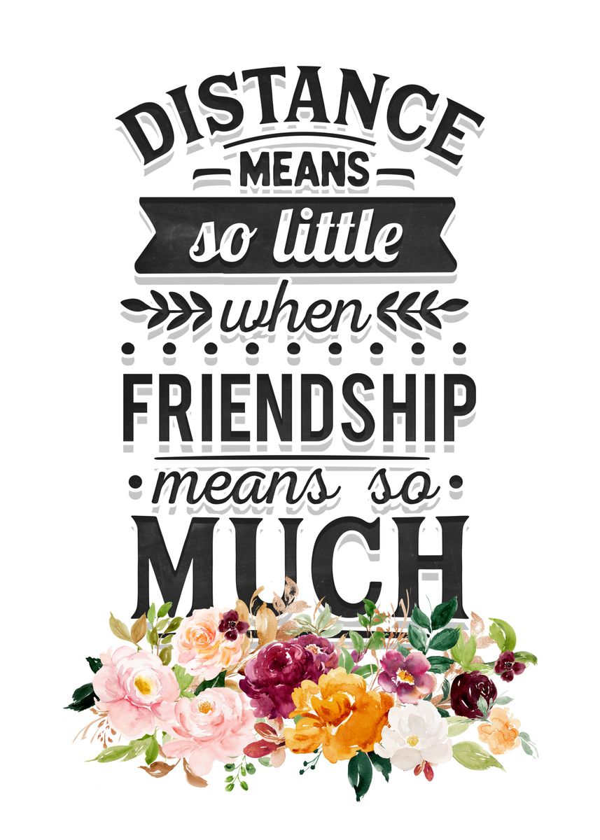 'Distance and Friendship' Poster, picture, metal print, paint by ...