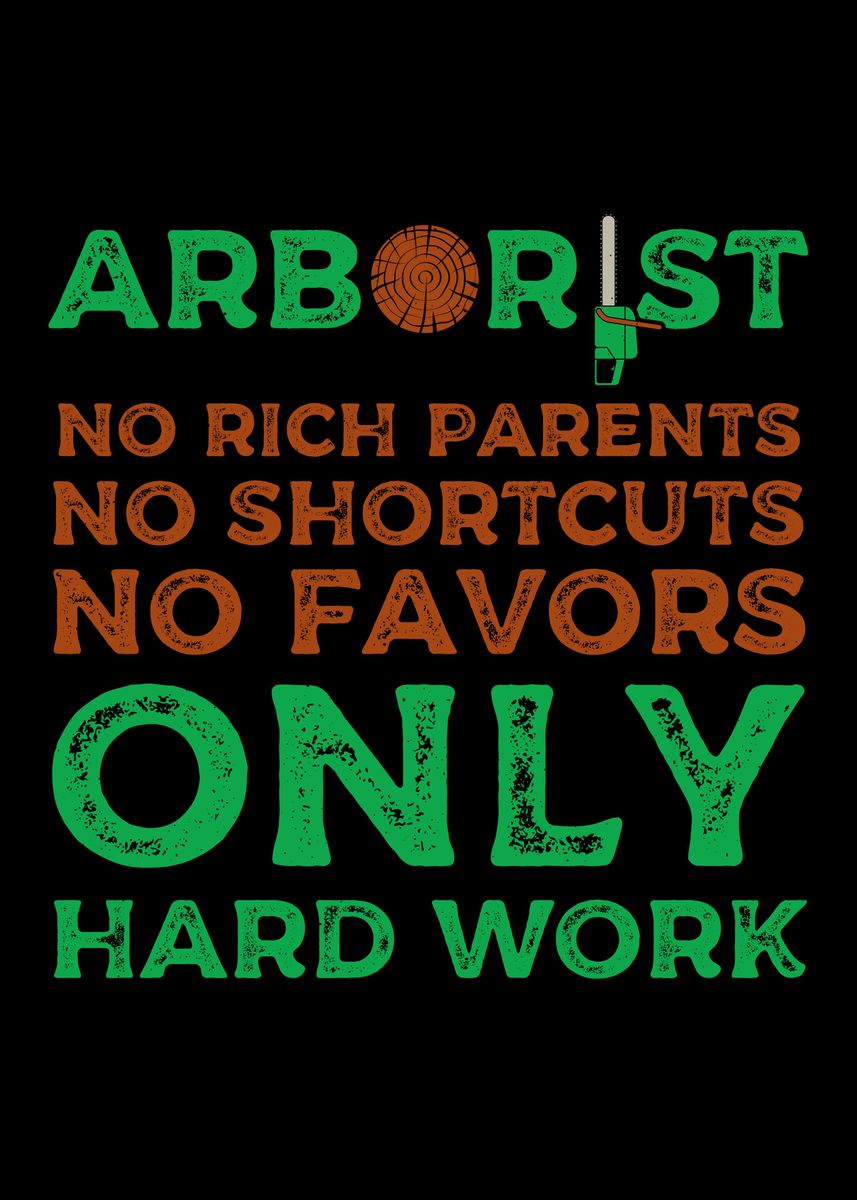 'arborist Quote ' Poster, Picture, Metal Print, Paint By Visualz 