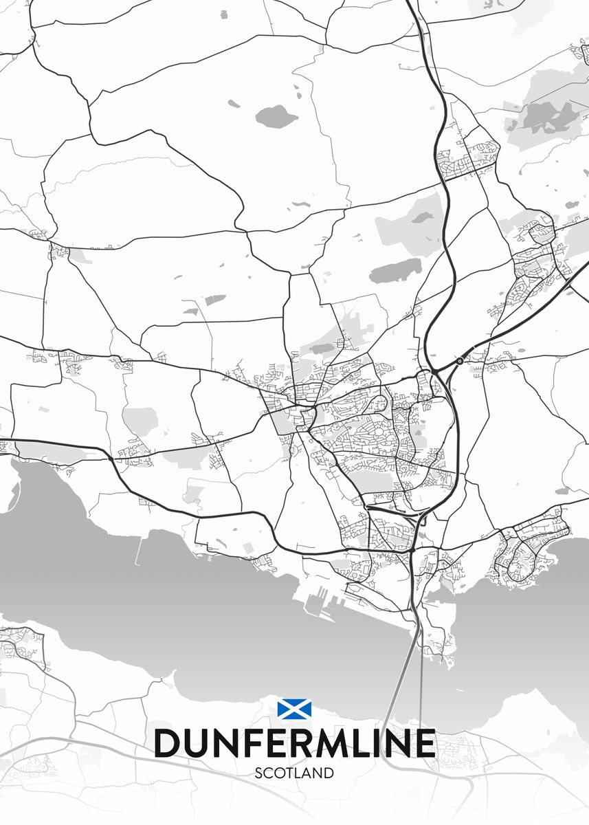 'Dunfermline UK' Poster, picture, metal print, paint by IMR Designs