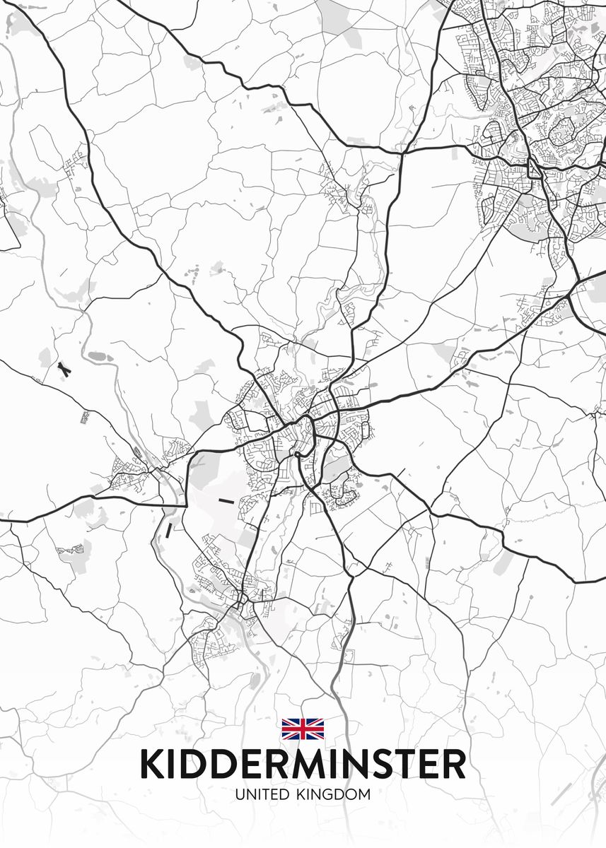 'Kidderminster UK' Poster by IMR Designs Displate