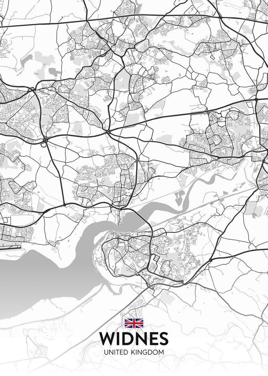 'Widnes UK' Poster, picture, metal print, paint by IMR Designs | Displate