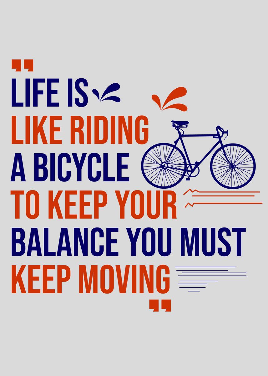 'Funny Bicycle Quotes' Poster, picture, metal print, paint by Max Ronn ...