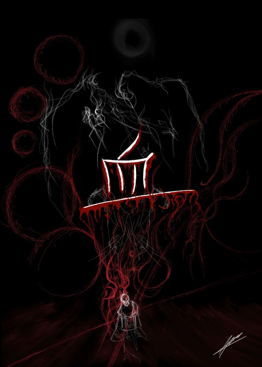'Blood Abstract Drawing' Poster by larenius | Displate