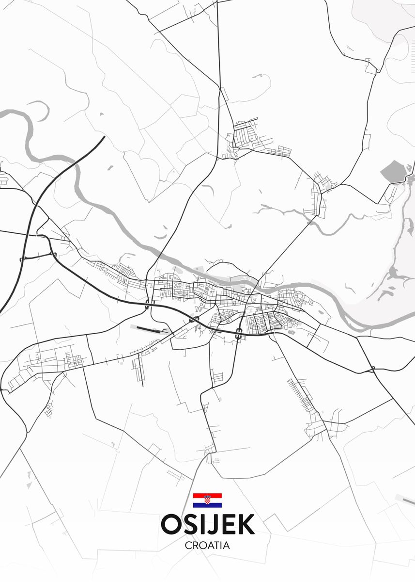 'Osijek HR' Poster by IMR Designs Displate