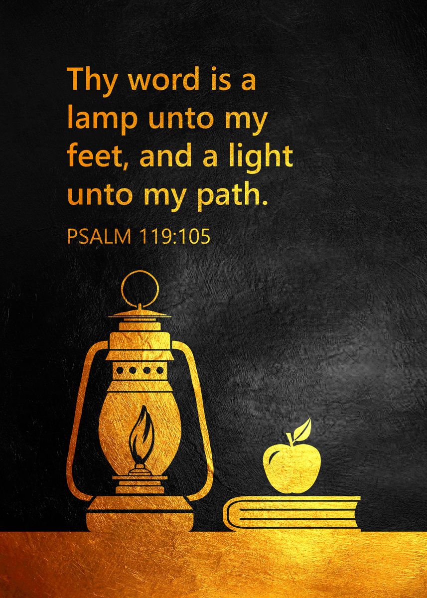 'Psalm 119 105' Poster, picture, metal print, paint by ABConcepts ...