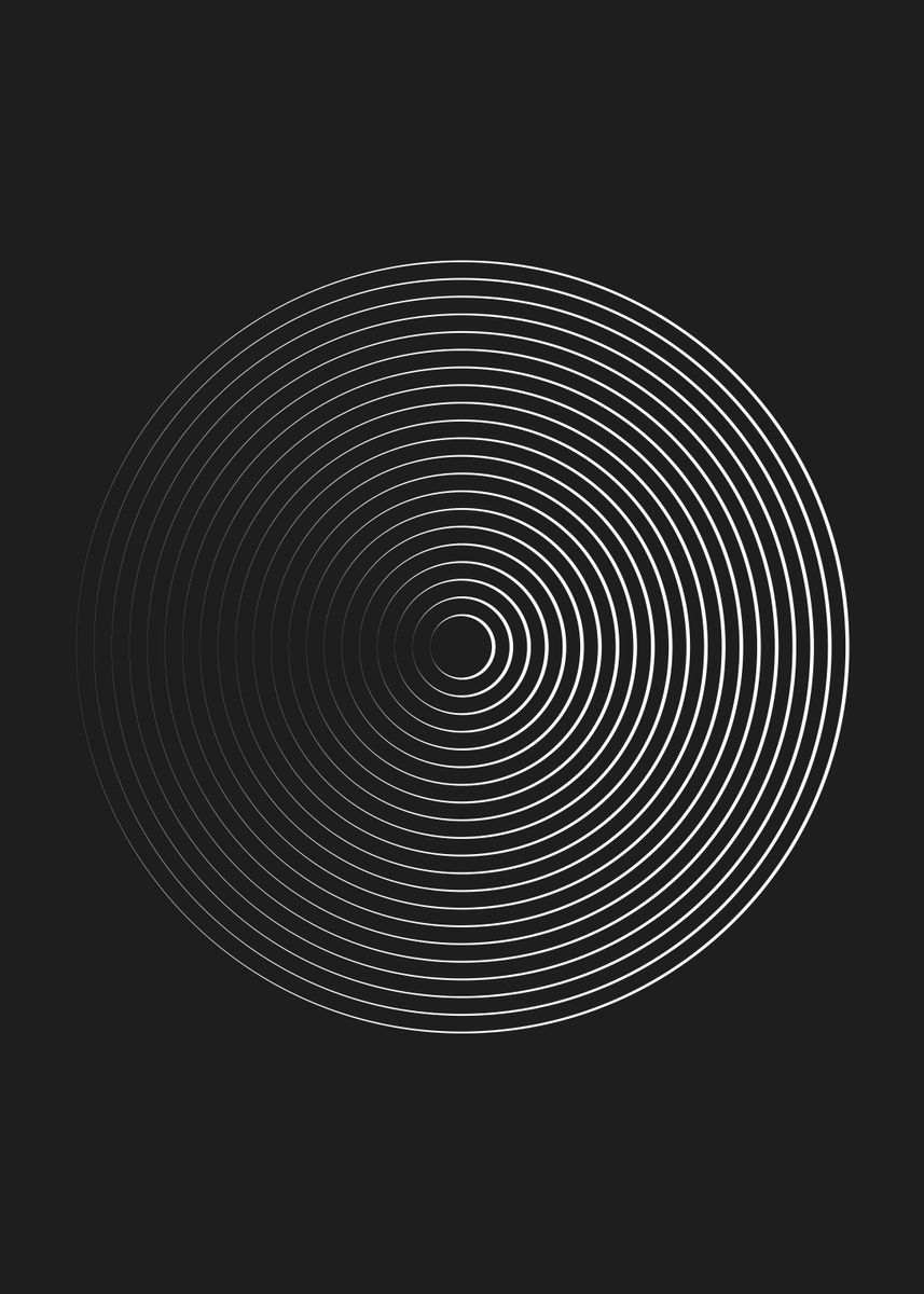 'Minimal concentric circles' Poster by iuliana iftimie | Displate