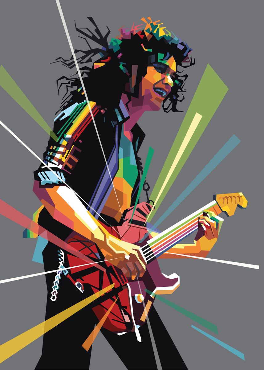 'EVH' Poster, picture, metal print, paint by Ant Sepulchre | Displate