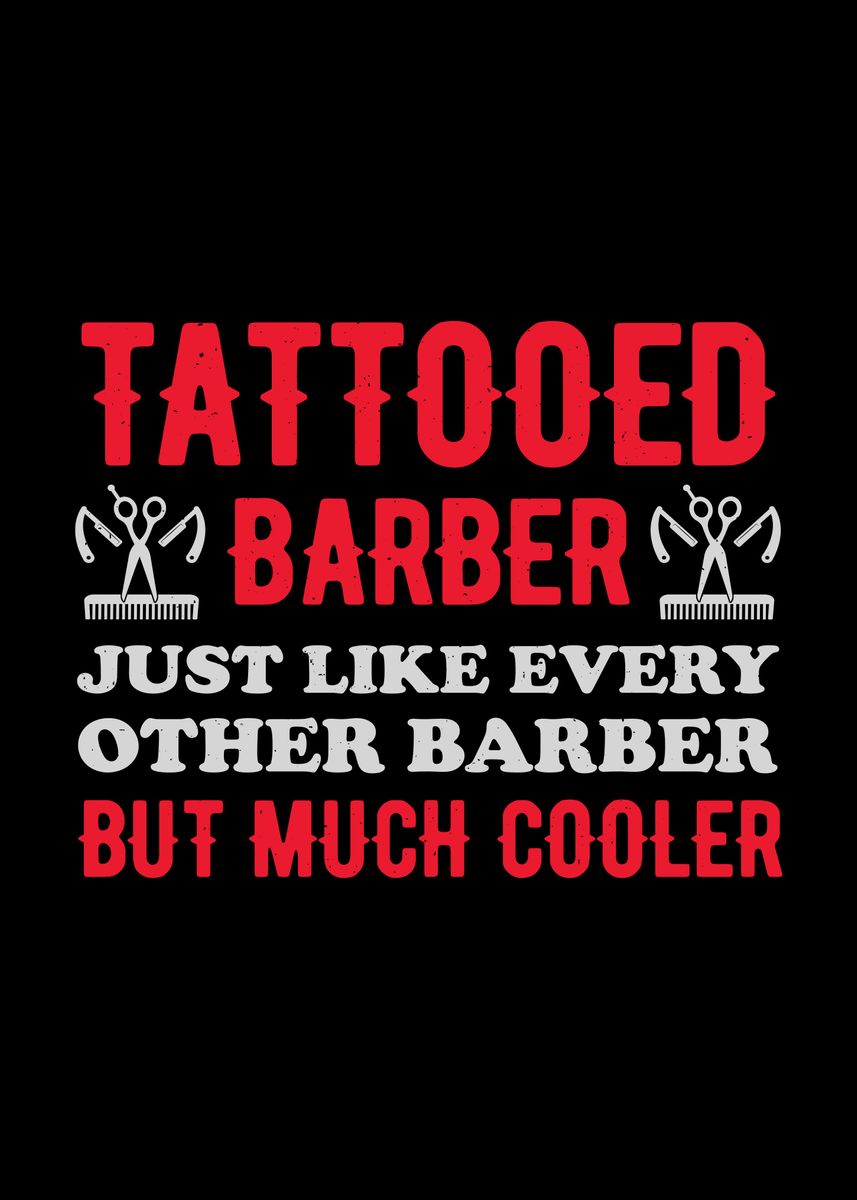 'Barber Funny Quote' Poster, picture, metal print, paint by Visualz ...