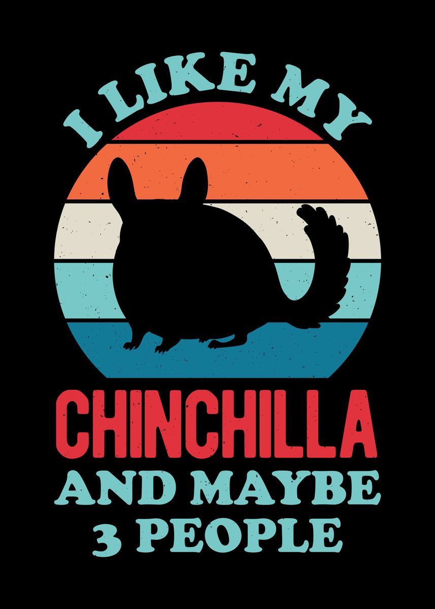 'Chinchilla Funny Quote' Poster by Visualz Displate