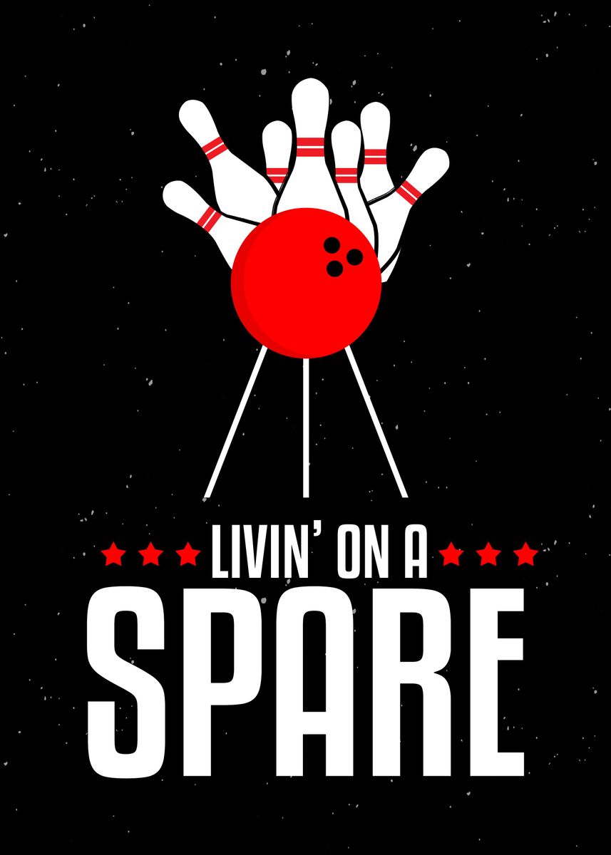 'Funny Bowling Wall Art' Poster by Decoratier Qwerdenker Displate