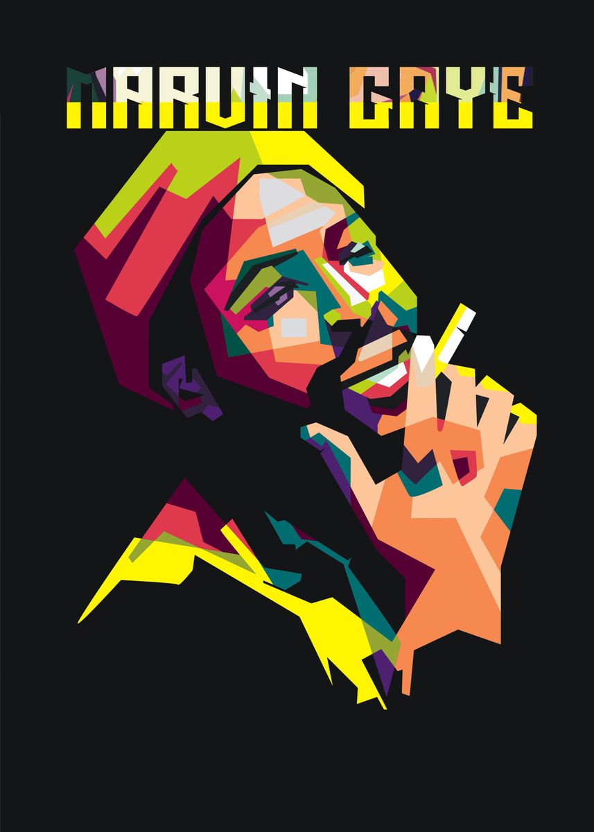 'marvin gaye' Poster, picture, metal print, paint by Muhammad Irsan ...