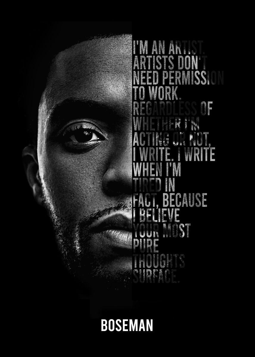 'Chadwick Boseman' Poster, picture, metal print, paint by Nerdworld 1 ...