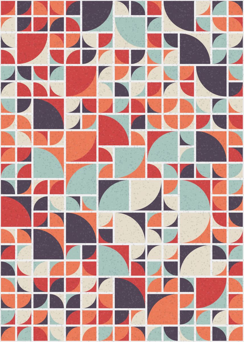 'Abstract Geometric Pattern' Poster, picture, metal print, paint by ...