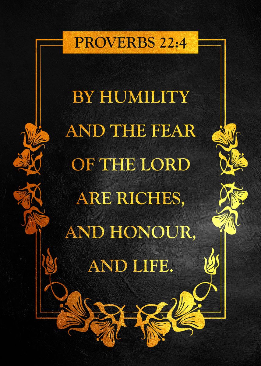 proverbs-22-4-poster-picture-metal-print-paint-by-abconcepts