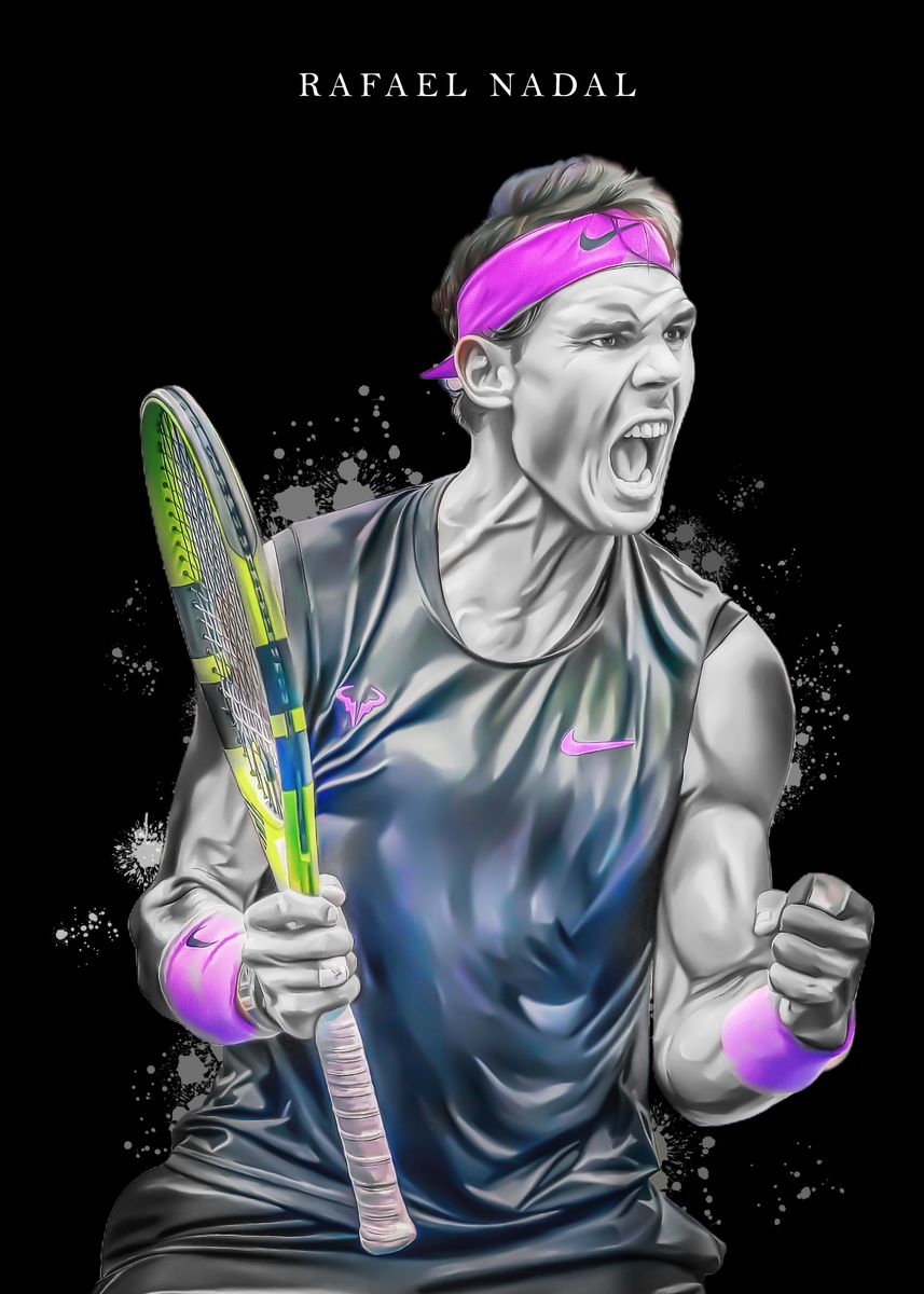 'Rafael Nadal' Poster, Picture, Metal Print, Paint By DUKE STUDIO ...