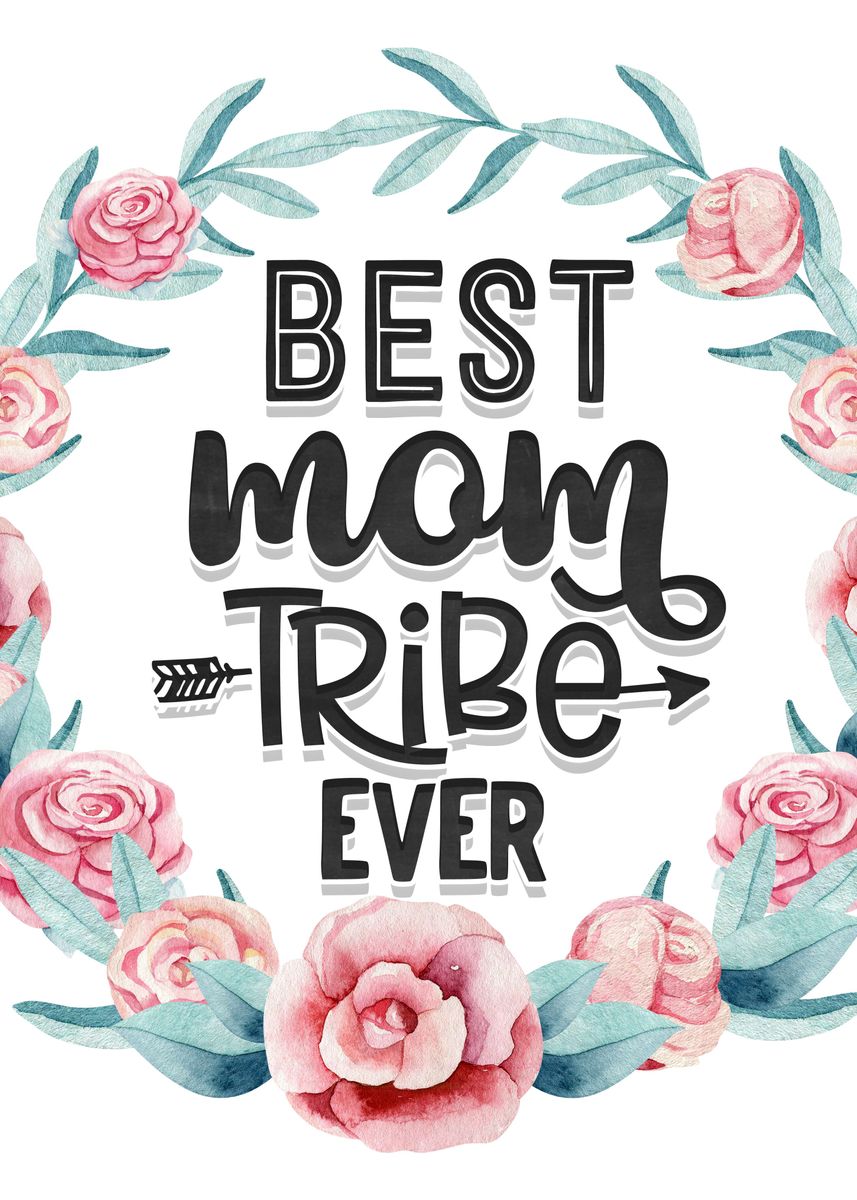 Best mama ever' Poster, picture, metal print, paint by Juliana RW