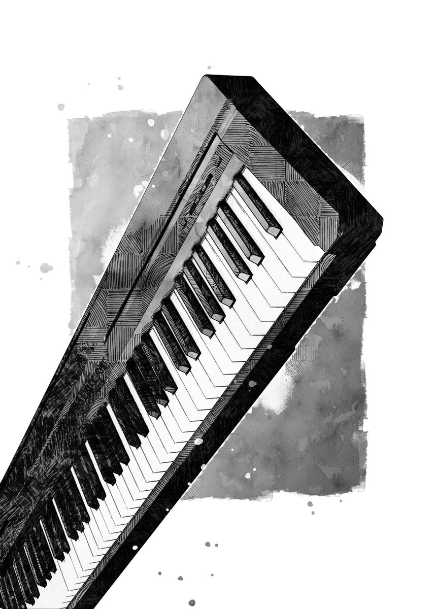 'Keyboard' Poster, picture, metal print, paint by Maksymilian Kulig ...